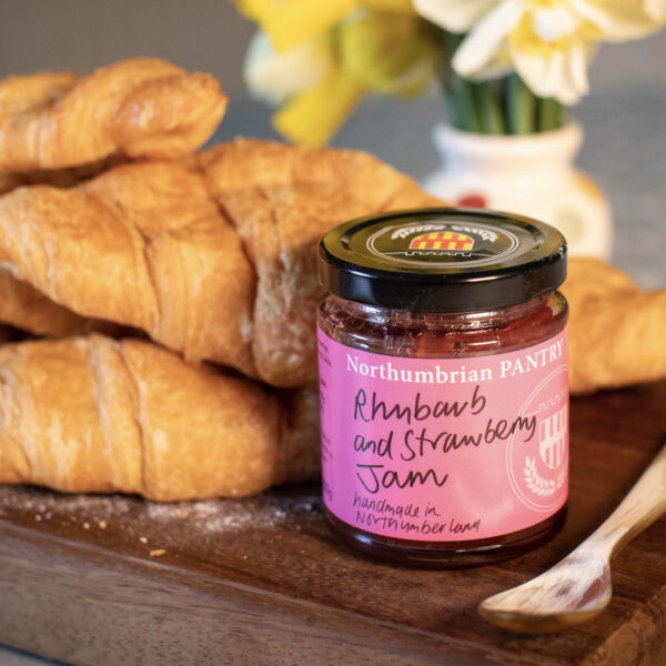 Rhubarb and Strawberry Jam Croissant